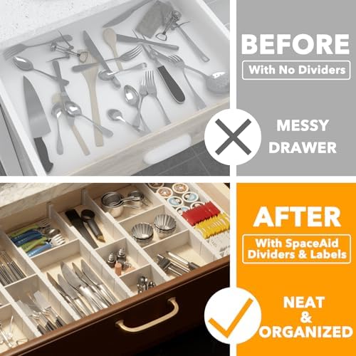 SpaceAid Bamboo Drawer Dividers