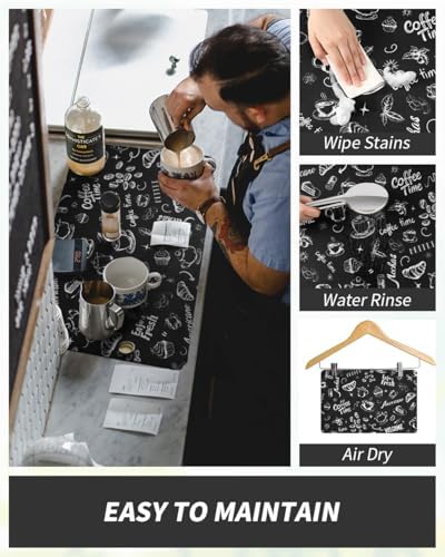 AMOAMI-Coffee Mat Hide Stain Rubber Backed Absorbent Dish Drying Mat
