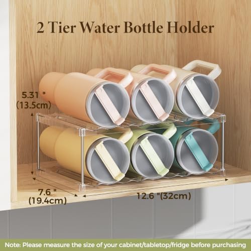LAMU Stackable Water Bottle Organizer Holder Tumbler Cup Storage Rack