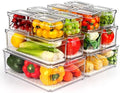 ZIJUND 14 Packs Fridge Organizers and Storage, Refrigerator Organizer Bins