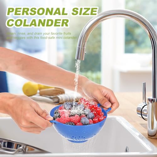 4 Pack Small Colander Bowls, Berry Fruit Washing Mini Strainer