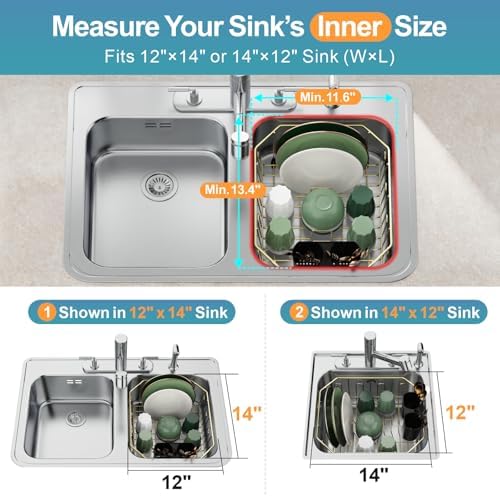 GSlife Small in Sink Dish Drying Rack