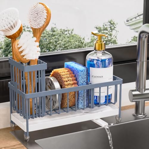 Cisily Sponge Holder for Kitchen Sink, Sink Caddy Organizer
