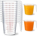 Fabbay 24 Pcs 2 Cup Capacity Plastic Measuring Cup 500 ml Clear Graduated