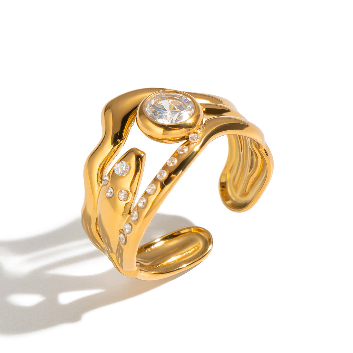 Simple And Versatile Alien Multi-layer Open Ring