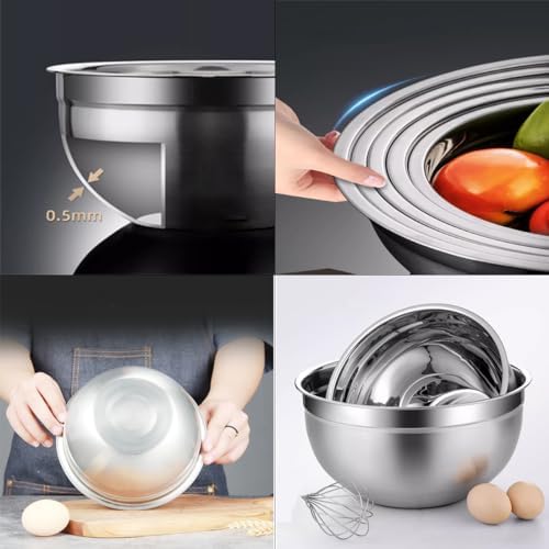 Premium Mixing Bowl Stainless Steel Mixing Bowl, Durable and Rustproof
