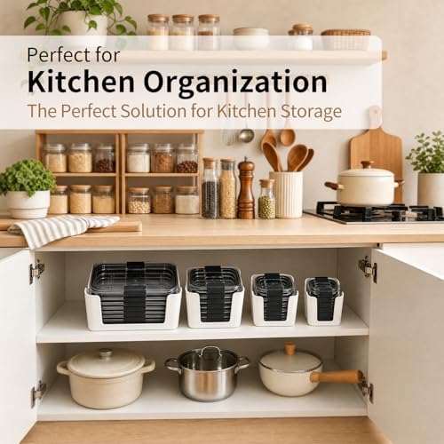 Food Storage Container Lids Organizer