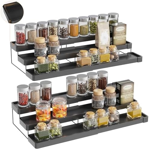2 Pack Expandable Spice Rack Organizer