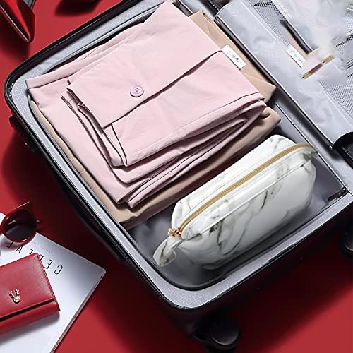 OCHEAL Small Marble Makeup Bag, Small Cosmetic Bags