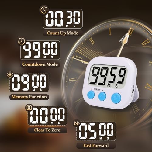 6 Pack Digital Kitchen Timer Small Classroom Timers