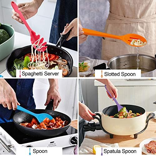 LIANYU 12-Piece Silicone Kitchen Cooking Utensils