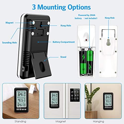 AMIR Refrigerator Thermometer, Wireless Digital Freezer Thermometer