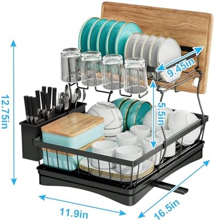 7 code 2-Tier Large Dish Drying Rack