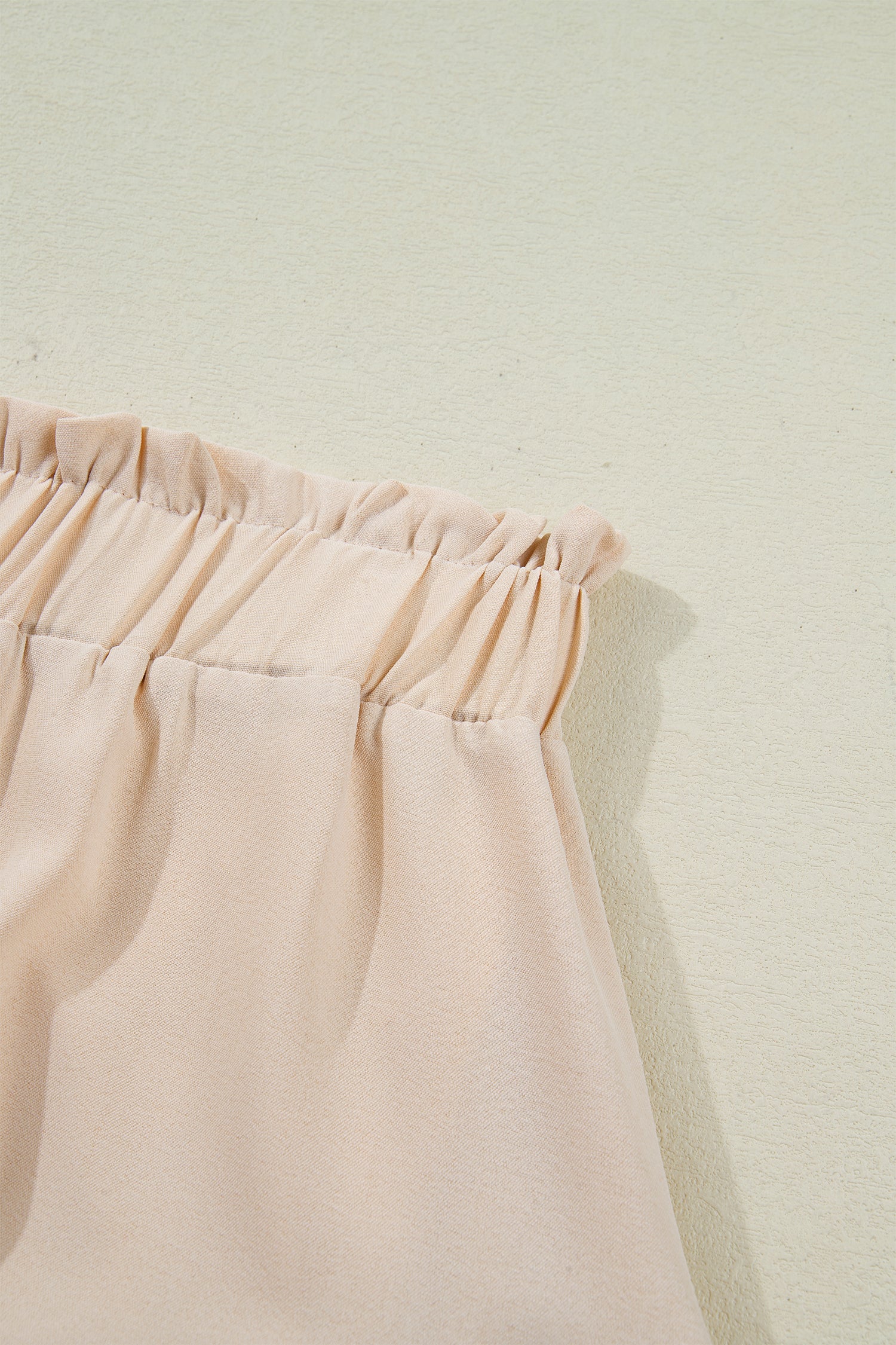 Navy Frilled Elastic Waist Lace Trim Boho Ruffled Shorts