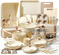 Nutrichef 54-Piece Marble Non-Stick Cookware and Bakeware Set, Professional