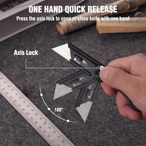 WORKPRO 3-Pack Folding Utility Knife, G10 Handle