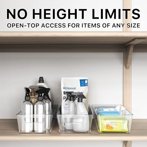 Simple Houseware 4 Pcs Pantry Clear Bin Storage Organizer