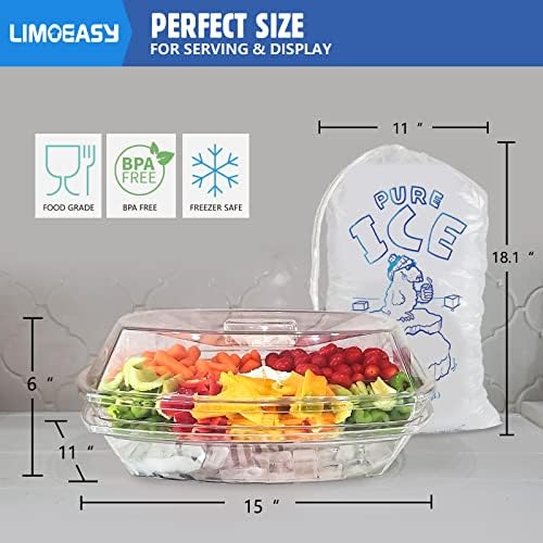 LIMOEASY Chilled Serving Tray, Ice Serving Bowl