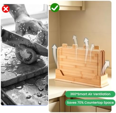 Labeled Bamboo Cutting Board Set