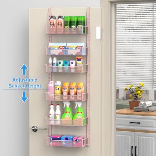 VyGrow 12.3" W Narrow Over the Door Pantry Organizer, 6-Tier Over the Door