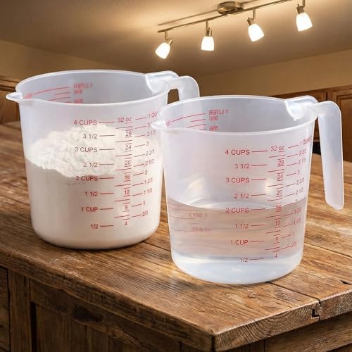 16 Pcs 4 Cup/32 Oz Plastic Measuring Cups