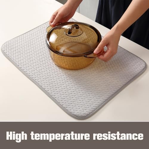 2 Pack Microfiber Dish Drying Mat