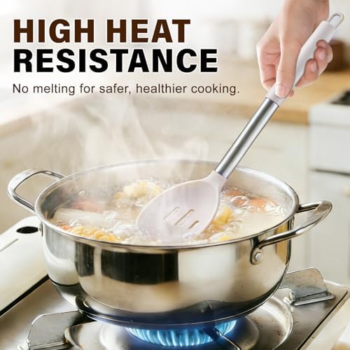 5Pcs Silicone Cooking Utensils Set, Heat Resistant Kitchen Tools Include