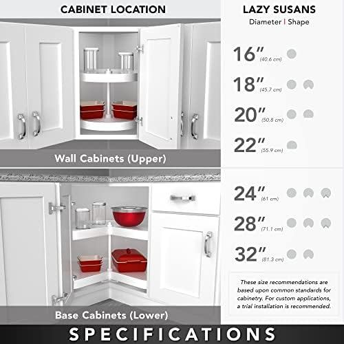 Rev-A-Shelf 2 Tier Pie-Cut Plastic Lazy Susan