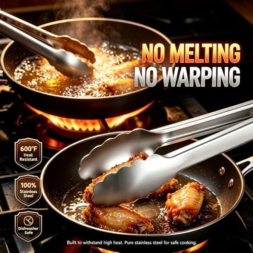 Stainless Steel Cooking Tong Set