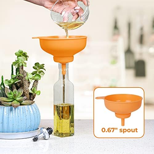 Wide Mouth Kitchen Funnel, Food Grade Plastic Cooking Canning Funnel