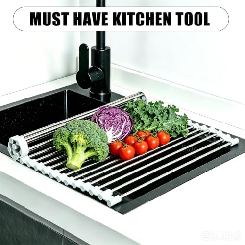 Roll Up Dish Drying Rack 17.5''x13.7'' Gray