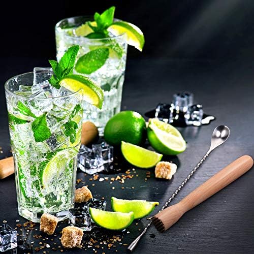 Patelai Wooden Cocktail Muddler and Stainless Steel Bar Spoon