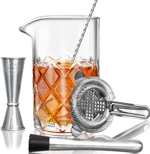 LIGHTEN LIFE Cocktail Mixing Glass Set, Bar Mixing Set