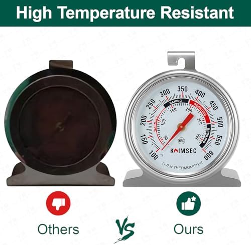 Oven Thermometer for Temperature Gauge, Safe for Inside Gas/Electric/Grill