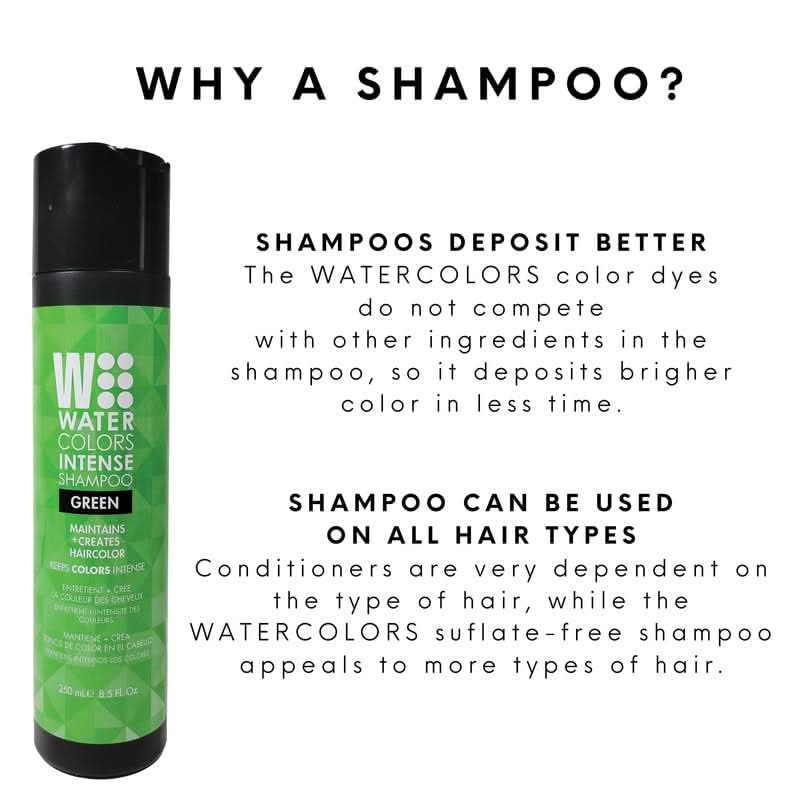 Watercolors Green Intense Color Depositing Shampoo 8 oz