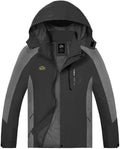 TEZO Mens Rain Jacket Waterproof with Hooded Hiking Coat Lightweight Windbreaker