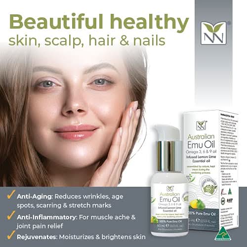 Australian Emu Oil - Lemon Lime Infused Skin & Hair Care 60ML