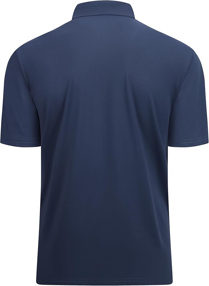 Men's Minimalist Performance Golf Polo Quick-Dry Moisture Wicking