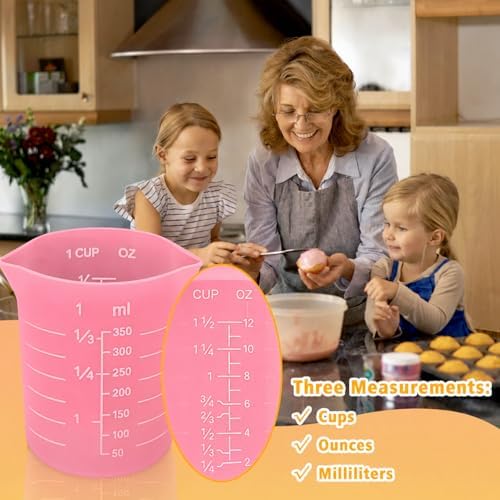 Palksky 4PCS Pink Measuring Cups