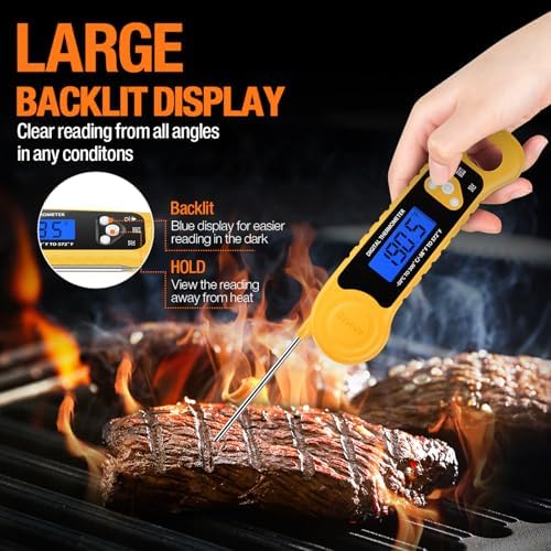 AMMZO Meat Thermometer Digital, Instant Read Food Thermometer