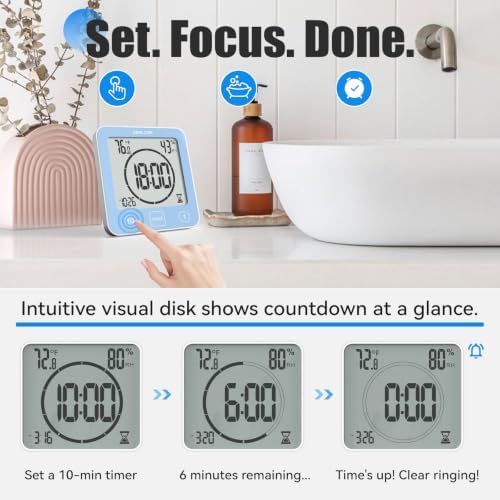 Baldr Shower Clock Waterproof Bathroom Clock