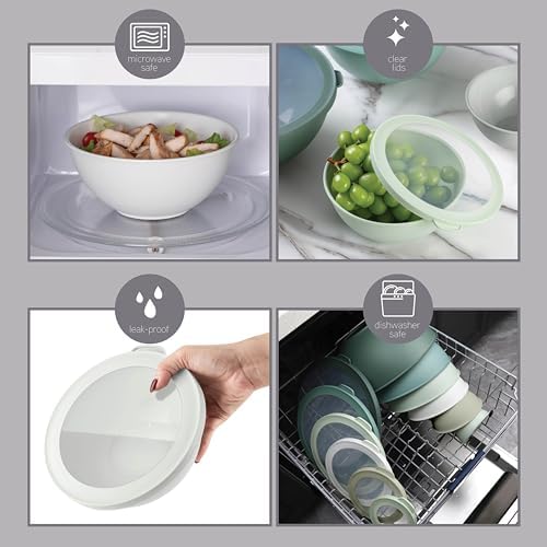 COOK WITH COLOR Mixing Bowls with TPR Lids