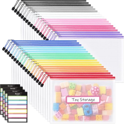 Sooez 36 Pack Mesh Zipper Pouch