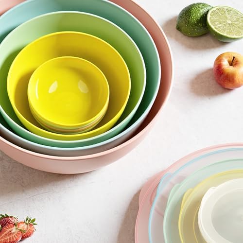 16 Piece Plastic Mixing Bowls