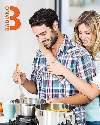 Badiano Silicone Pasta Fork, Kitchen Noodle Spoon Server, 12.8 in