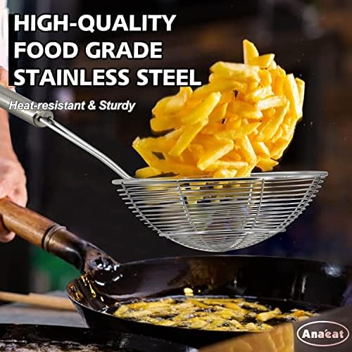 Anaeat Stainless Steel Spider Strainer Skimmer