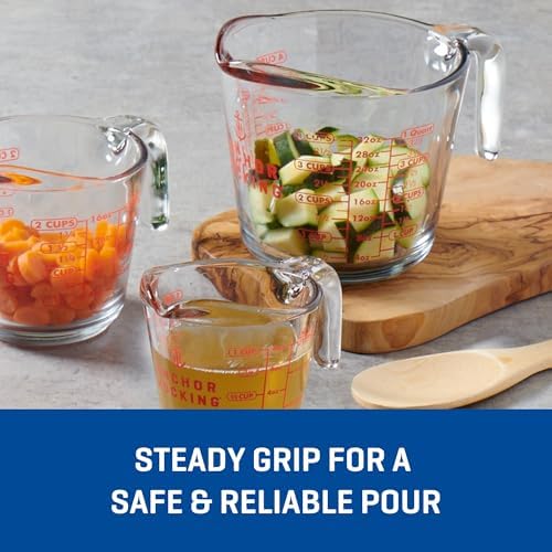 Anchor Hocking Glass Measuring Cups, 4 Piece Set