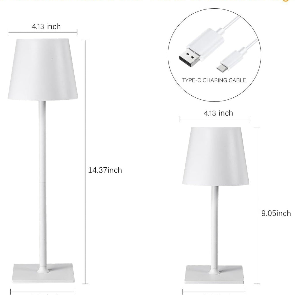 Rechargeable Touch Lamps in Gold (set of 2)