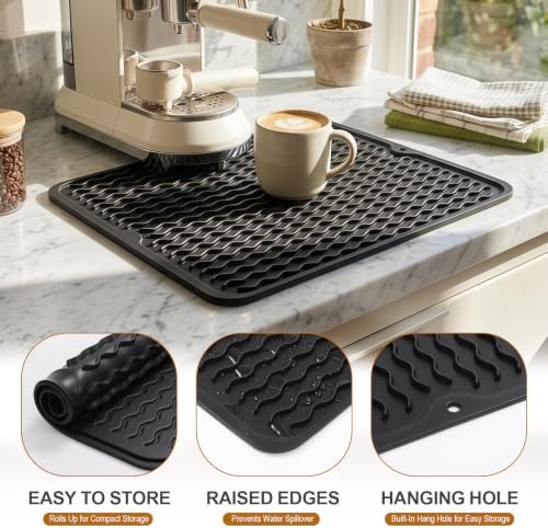 2 Pack Silicone Dish Drying Mat