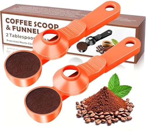 2-in-1 Coffee Scoop with Funnel, 2 Tbsp Measuring Spoon